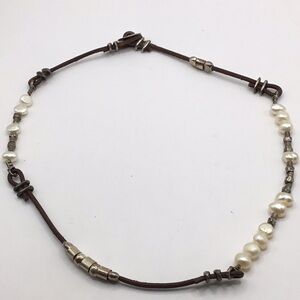 Silpada Brown and White Necklace